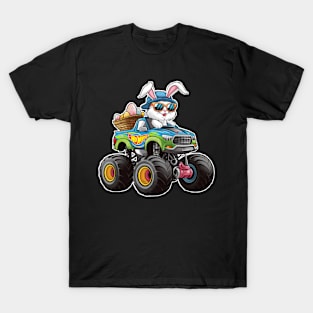 Happy Easter Monster Truck - funny bunny trucker T-Shirt